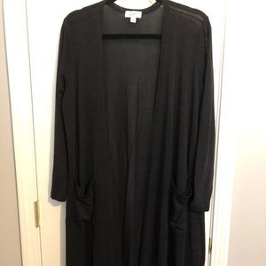 LuLaRoe - Black Lightweight Sarah Cardigan/Duster